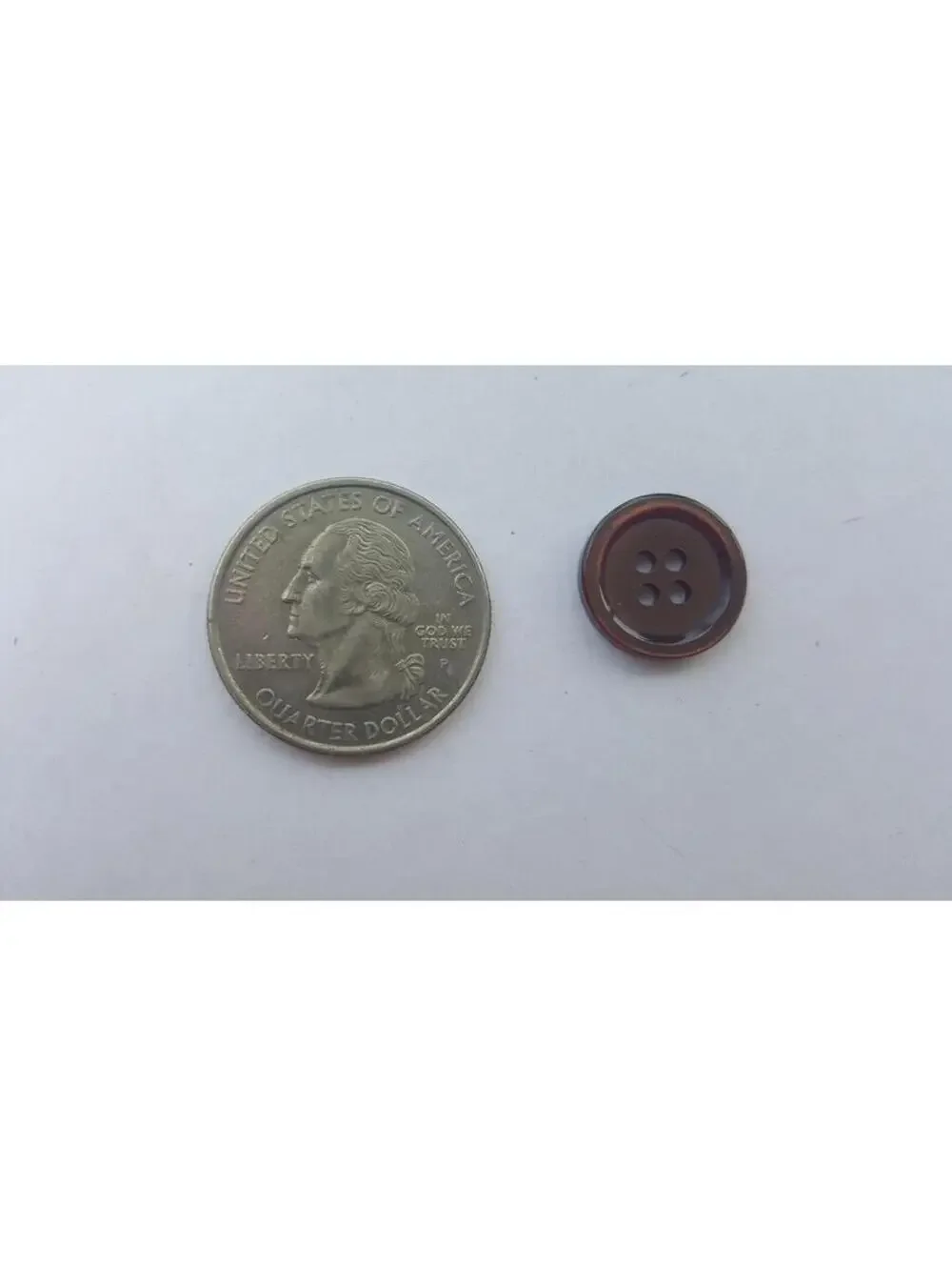 Copper Brown Buttons, 4 Hole Sewing/Crafts Buttons 15mm - 24 Pieces (093)